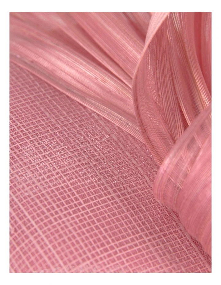 Pillbox Fascinator Abaca Bow in Dusky Pink image 4