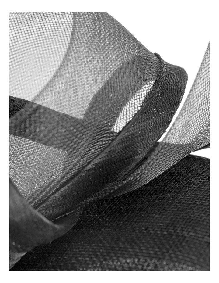 Crinoline Trim Pillbox Fascinator in Black image 4
