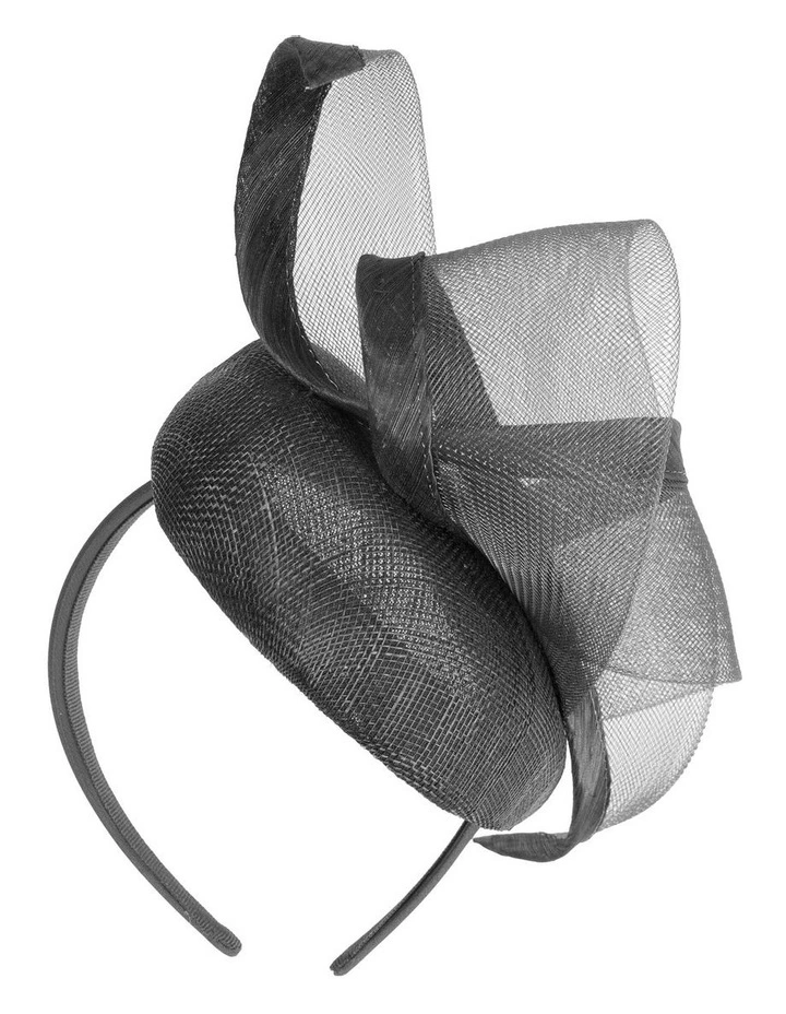 Crinoline Trim Pillbox Fascinator in Black image 6
