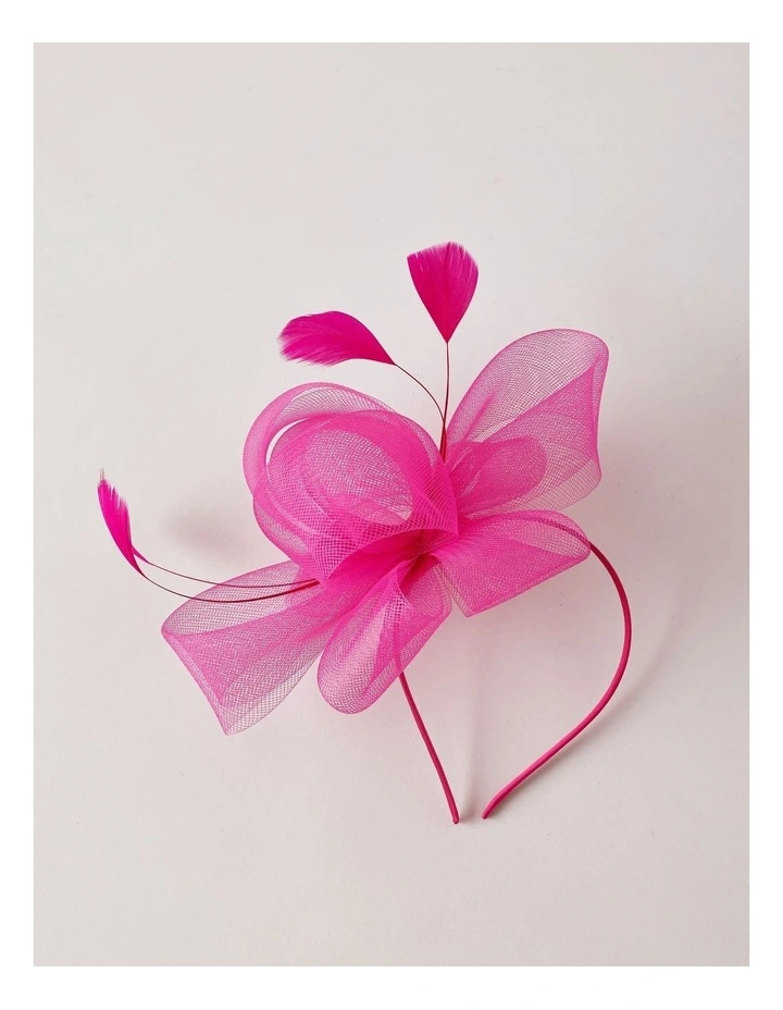 Multi Loop Bow Fascinator in Fuschia image 1