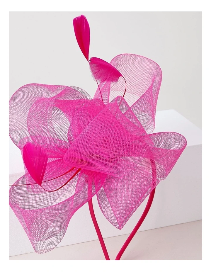 Multi Loop Bow Fascinator in Fuschia image 4