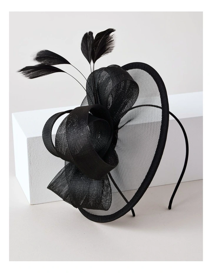 Plate Fascinator in Black image 1