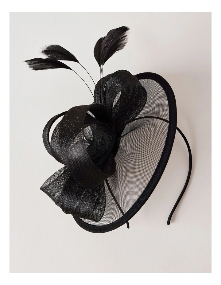 Plate Fascinator in Black image 4