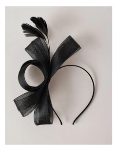 Simple Bow Fascinator in Black