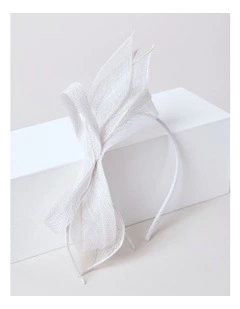 Looped Floral Fascinator in White