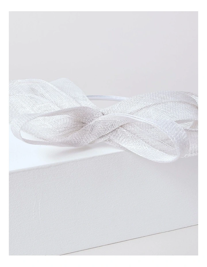 Looped Floral Fascinator in White image 4