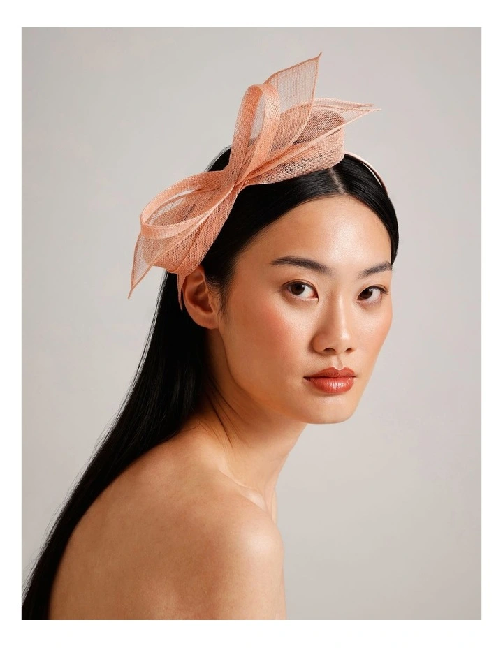 Looped Floral Fascinator in Pink image 2