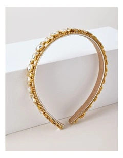 Simple Diamante Headband in Champagne