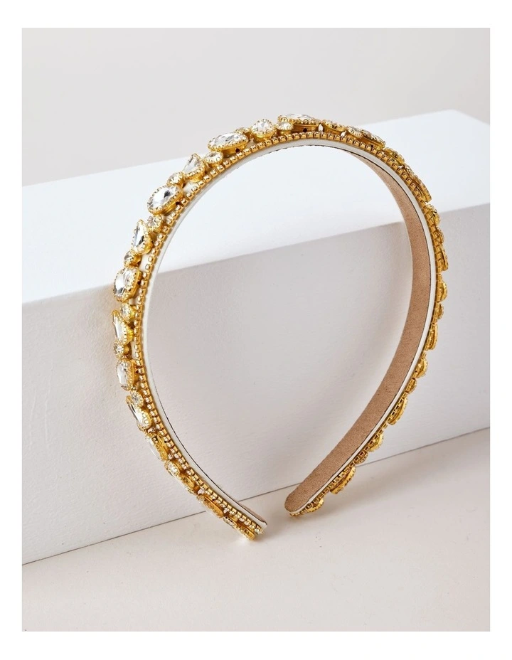Simple Diamante Headband in Champagne image 1