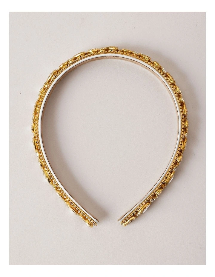 Simple Diamante Headband in Champagne image 5