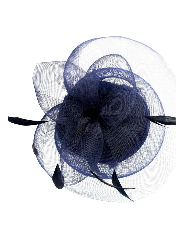 Elisa Fascinator in Navy Blue image 4