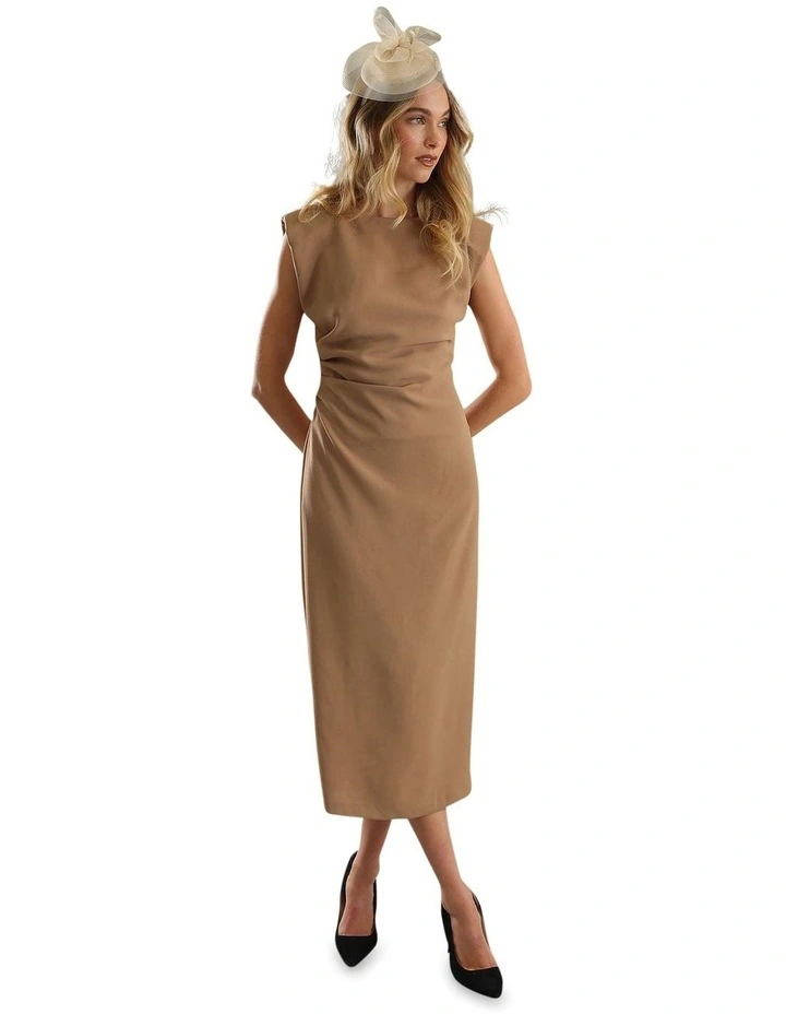 Elisa Fascinator in White Nude image 3