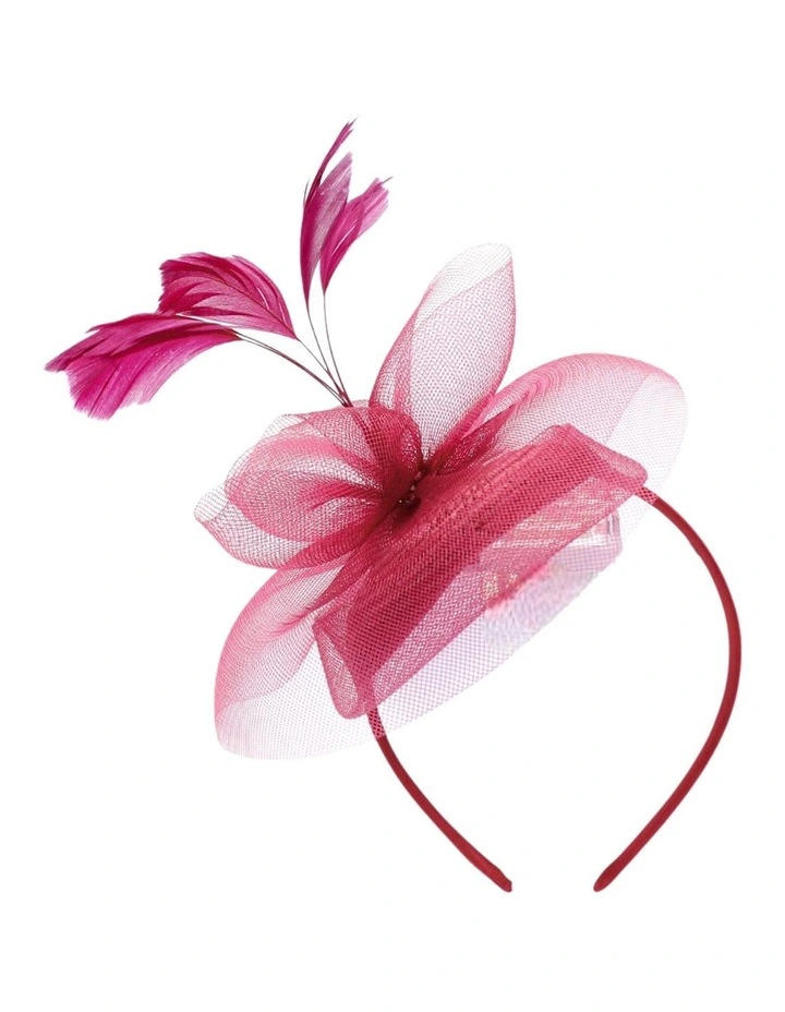Elisa Fascinator in Burgundy Red image 1