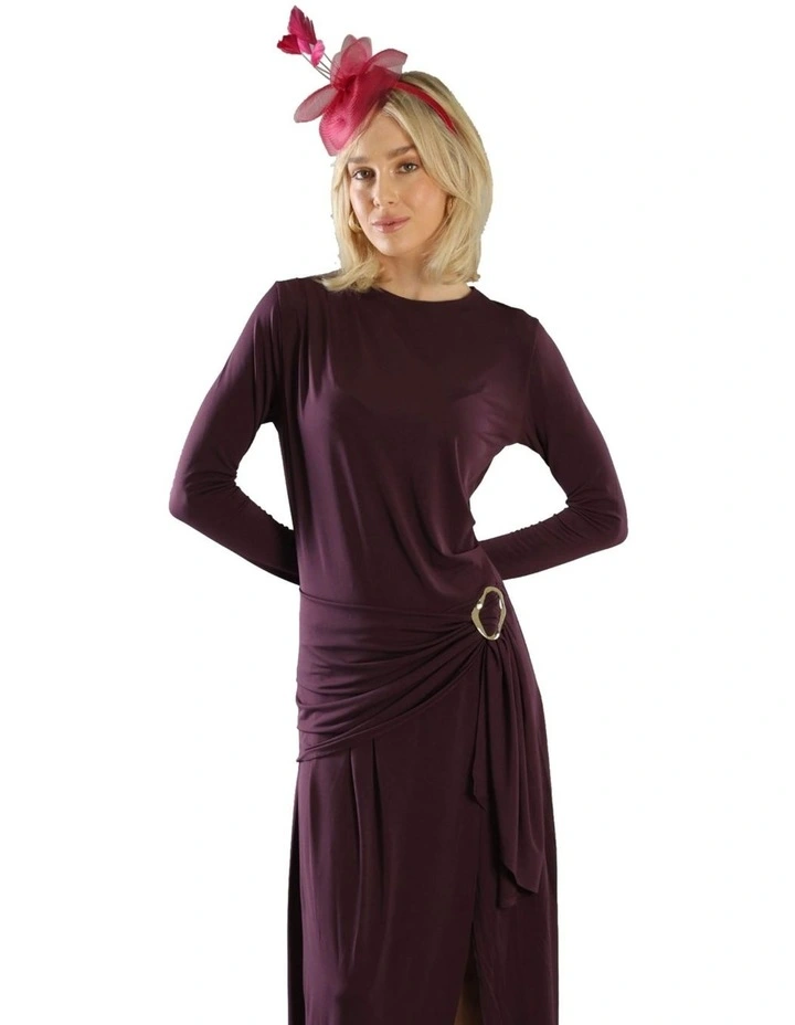 Elisa Fascinator in Burgundy Red image 3
