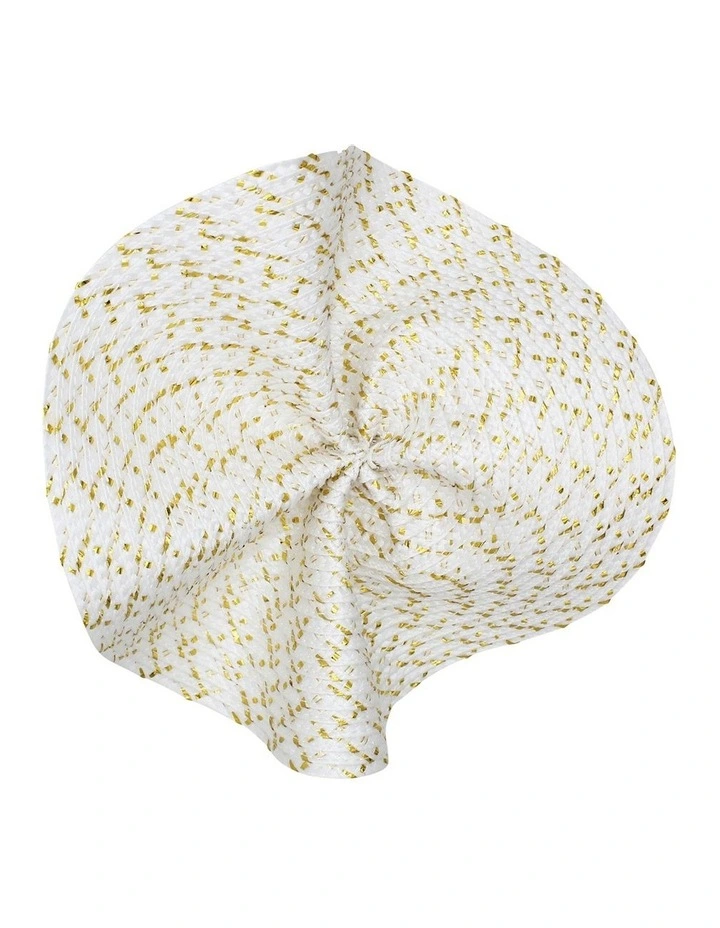 Zaria Fascinator in Ivory White/Gold image 5