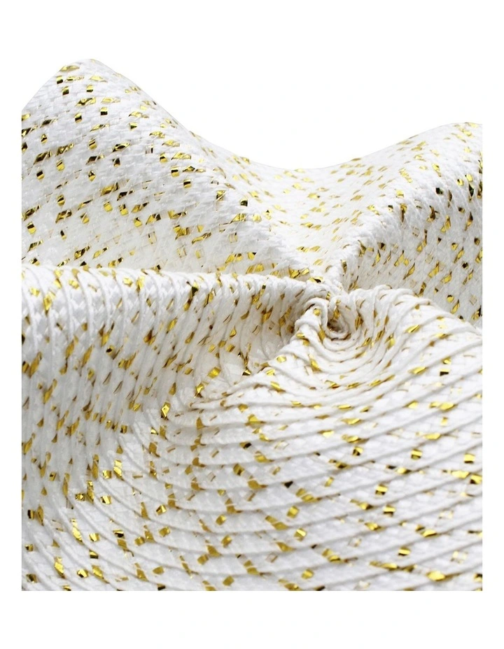 Zaria Fascinator in Ivory White/Gold image 6