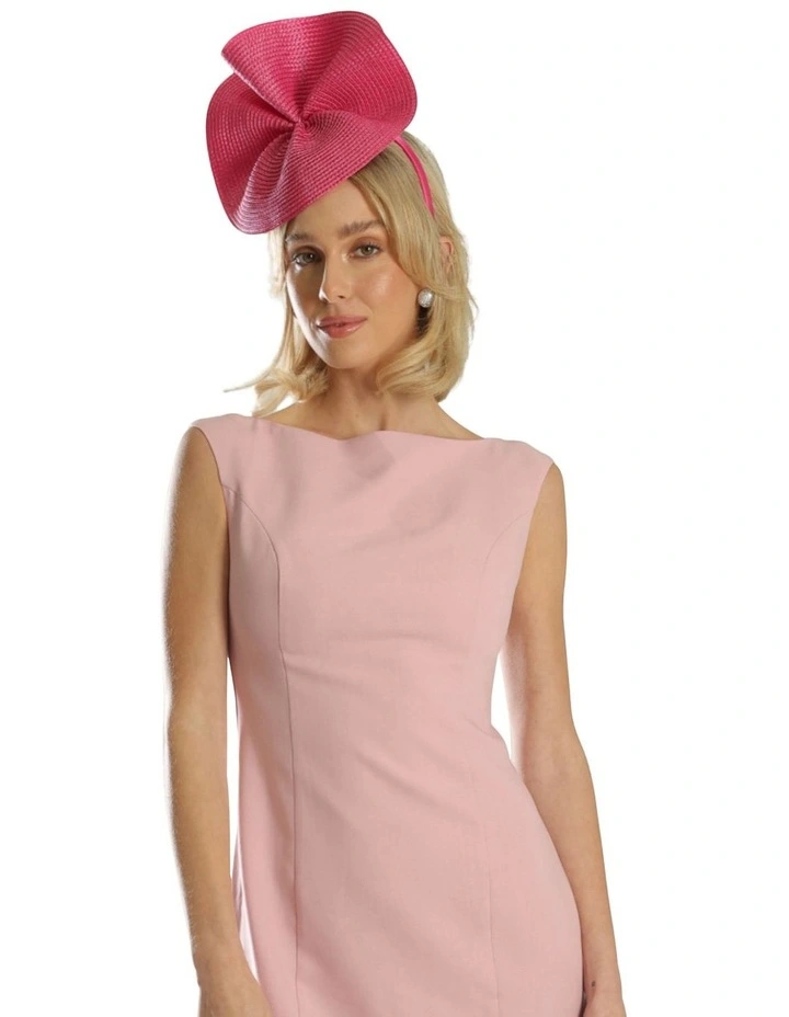 Zaria Fascinator in Fuchsia Pink image 2