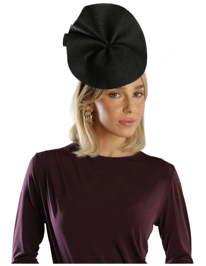 Zaria Fascinator in Black image 2