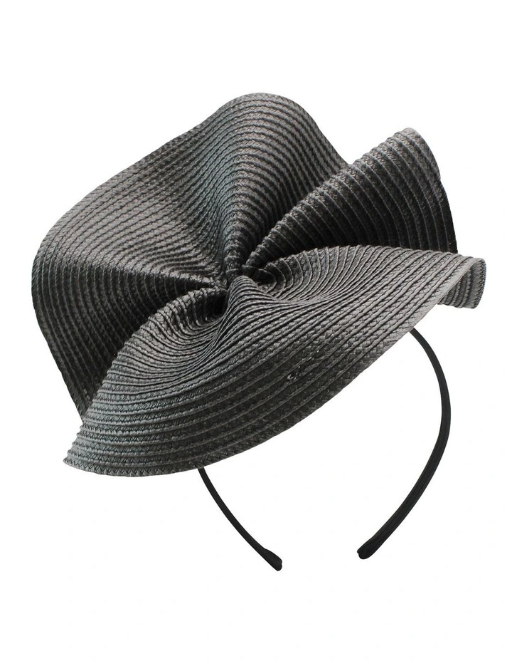 Zaria Fascinator in Black image 4
