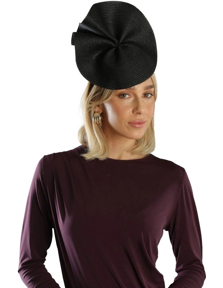 Zaria Fascinator in Black image 6