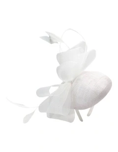Gabriela Fascinator in White