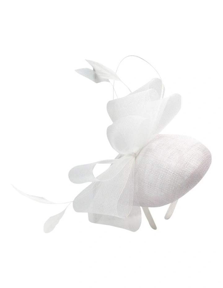 Gabriela Fascinator in White image 1