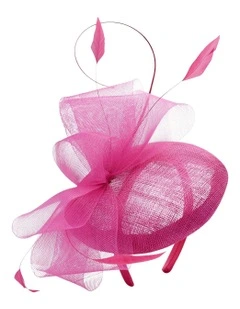 Gabriela Fascinator in Hot Pink
