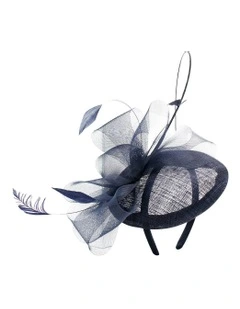 Gabriela Fascinator in Navy Blue