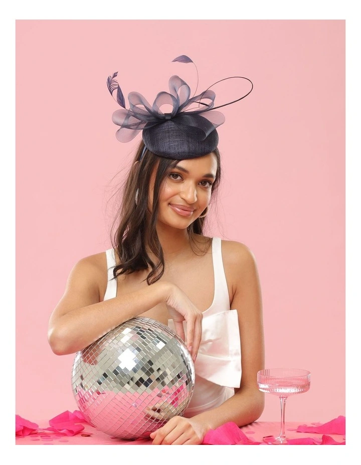 Gabriela Fascinator in Navy Blue image 2
