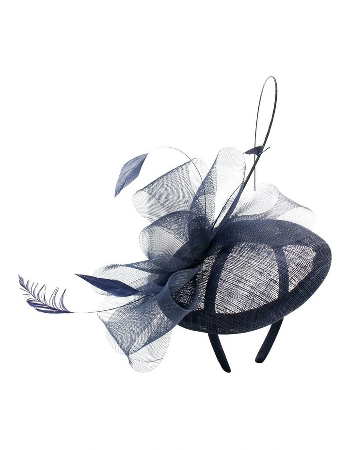 Gabriela Fascinator in Navy Blue image 3