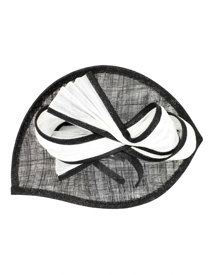 Xanthia Fascinator in Black/White image 5