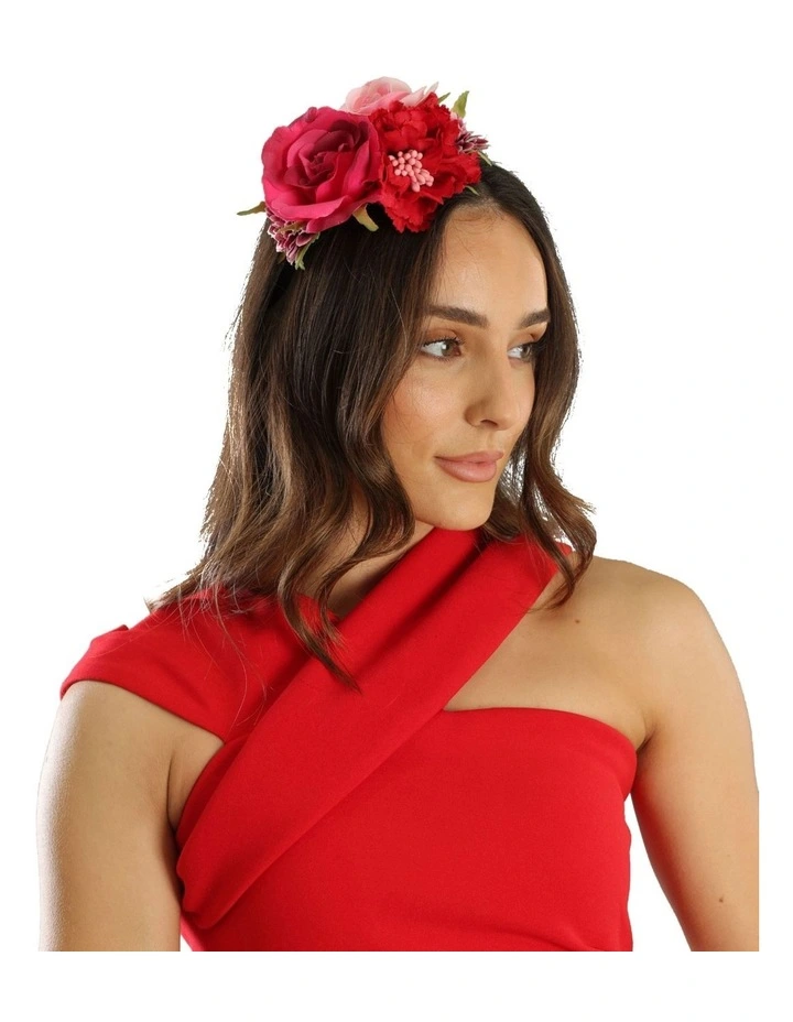 Ivy Flower Crown Headband in Pink image 5