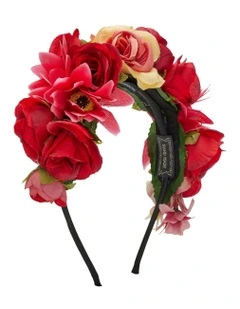 Adelina Headpiece in Red