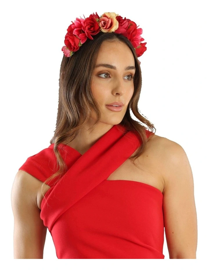 Adelina Headpiece in Red image 2