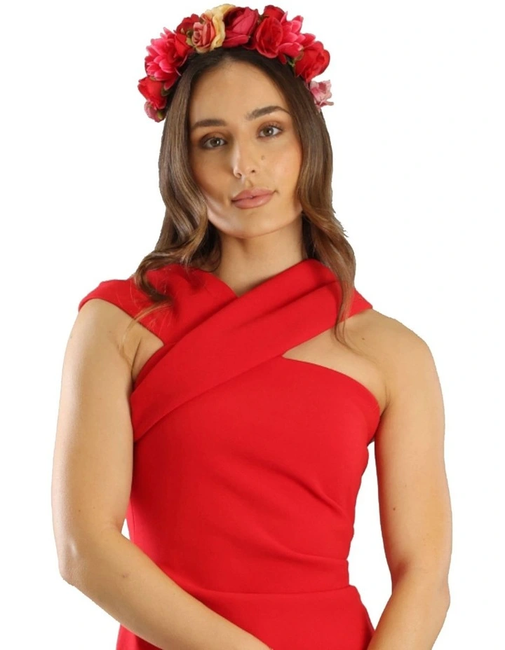 Adelina Headpiece in Red image 3