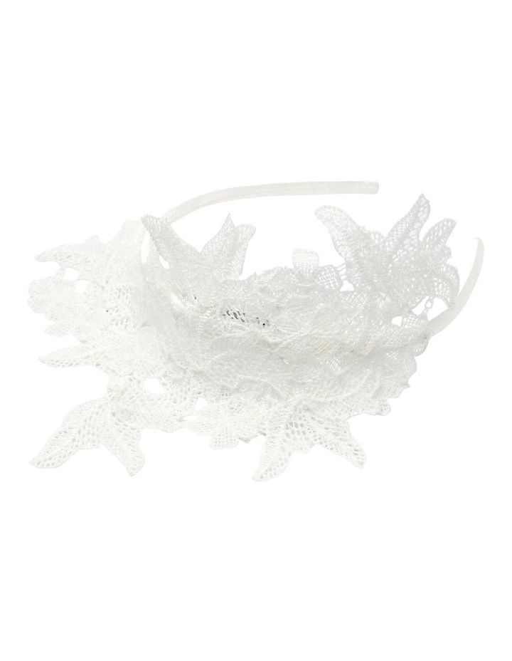 Sassi Headpiece in White image 5