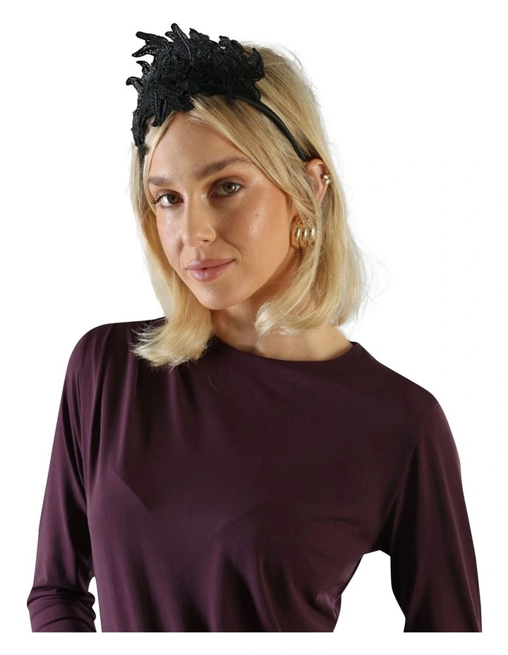 Sassi Headpiece in Black image 2