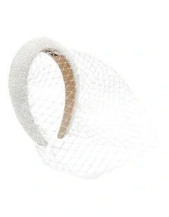 Haven Veil Headband in White
