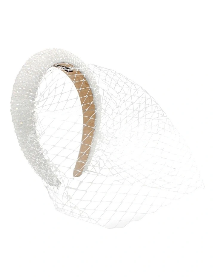 Haven Veil Headband in White image 1