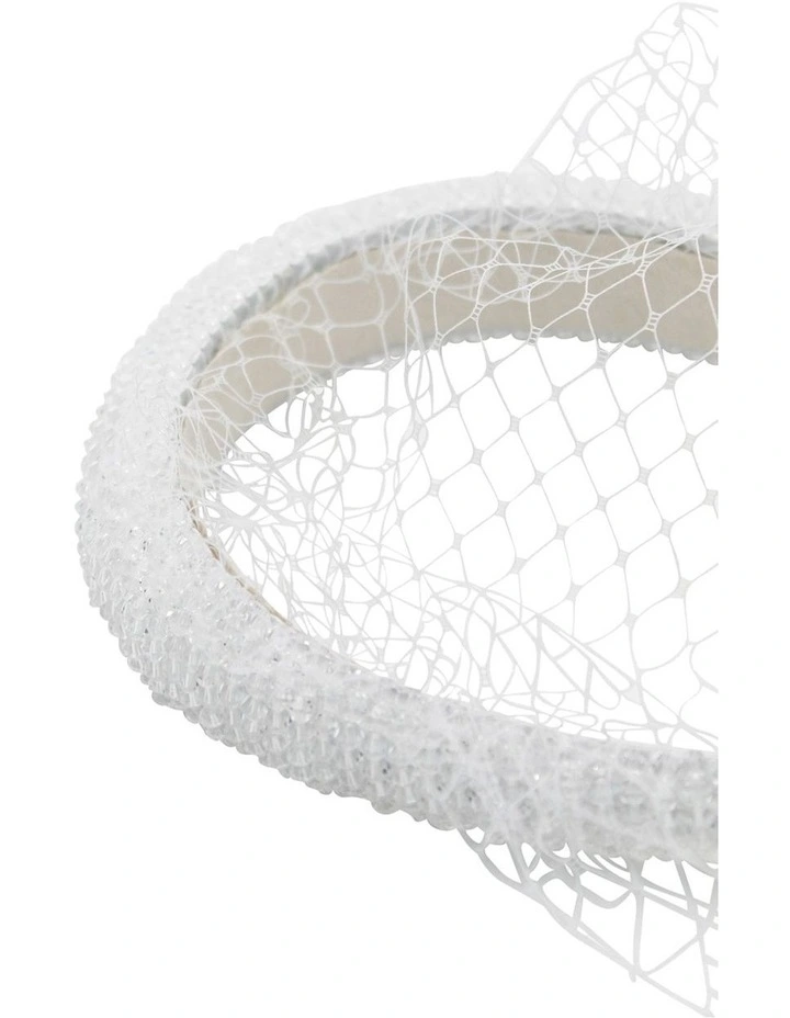 Haven Veil Headband in White image 3