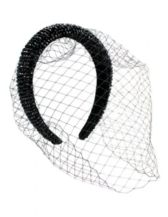Haven Veil Headband in Black