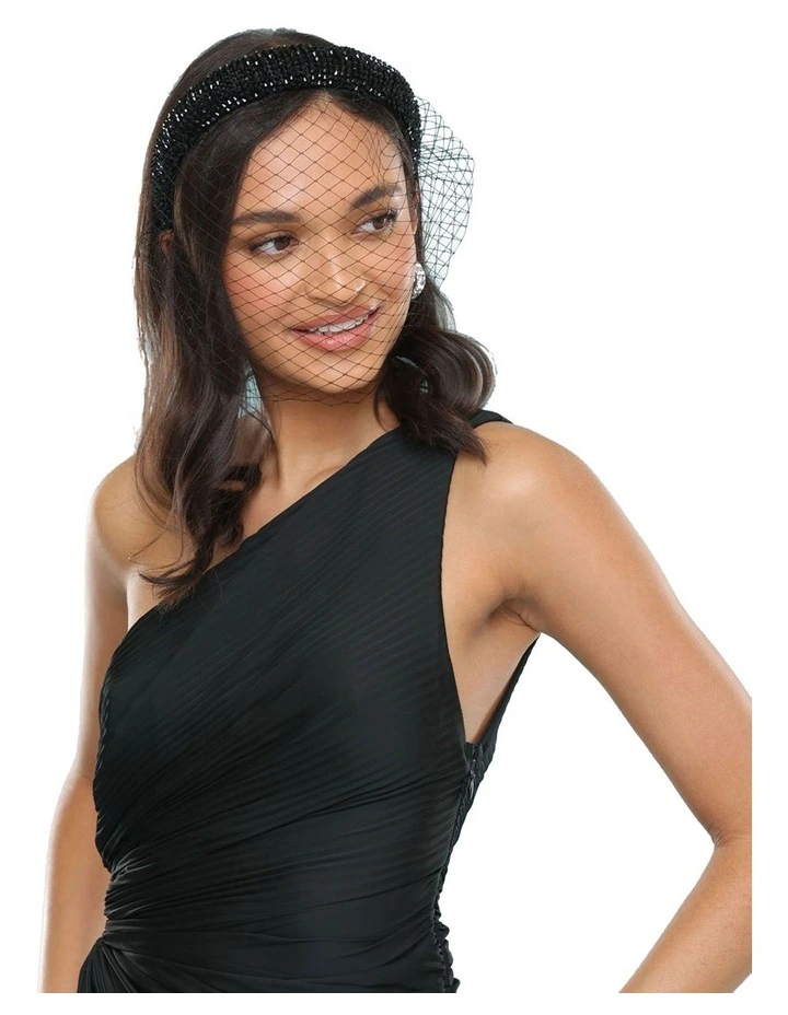 Haven Veil Headband in Black image 2