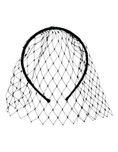 Lucia Veil Headpiece in Black