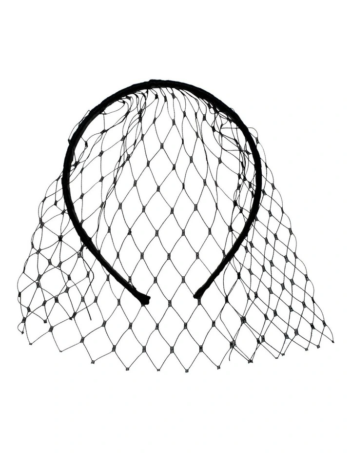 Lucia Veil Headpiece in Black image 1