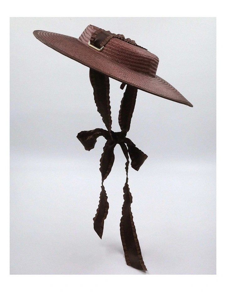 Annie Racewear Hat in Brown image 1