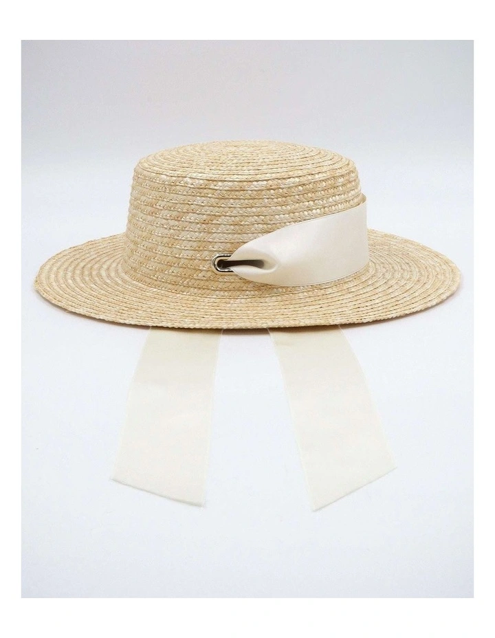 Venice Racewear Hat in Cream image 2