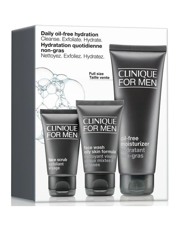 Daily Oil-Free Hydration 3 Piece Set - Cleanse. Exfoliate. Hydrate image 1