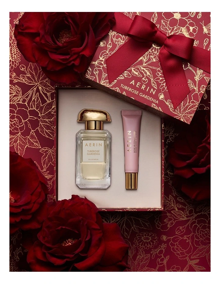 Tuberose Gardenia Eau De Parfum & Rose Lip Conditioner Holiday Set Of 2 Pieces image 2