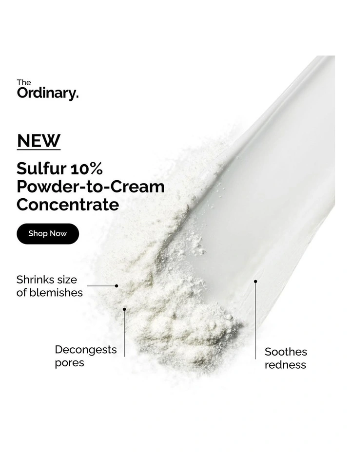 Sulfur 10% Powder-to-Cream Concentrate Fast-Acting Spot Solution for Blemish-Prone Skin 5g image 2