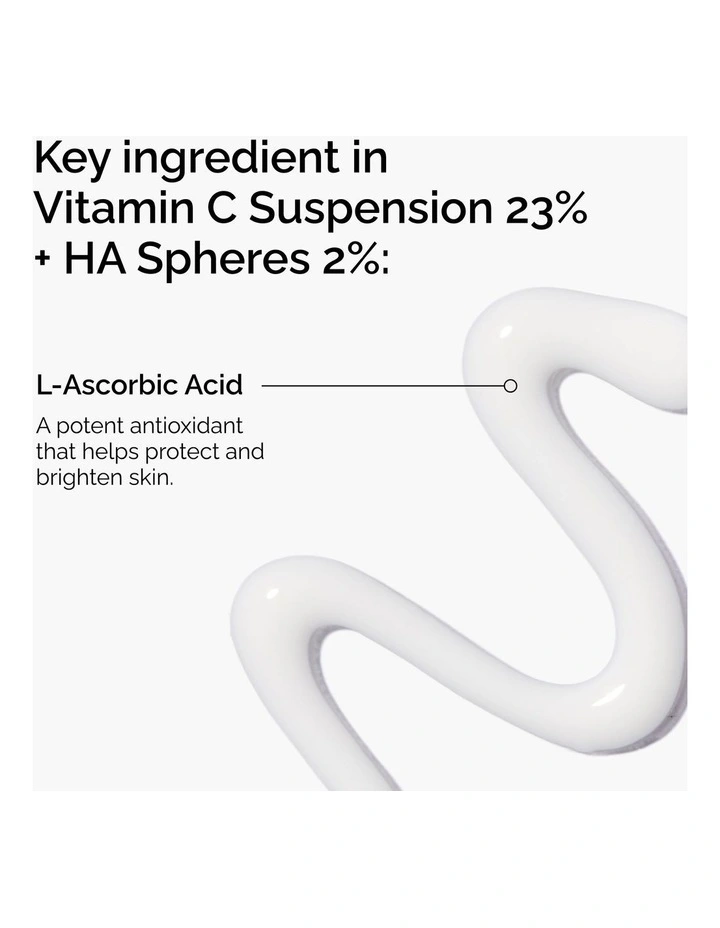 Vitamin C Suspension 23%   Hyaluronic Acid Spheres 2% Serum to Brighten and Even Skin Tone 30ml image 3